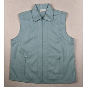 DRAPER'S & DAMON'S WOMEN'S LIGHT BLUE FULL ZIP VEST - SIZE PM